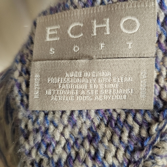 EUC Knit Fringed Shall - Picture 4 of 7